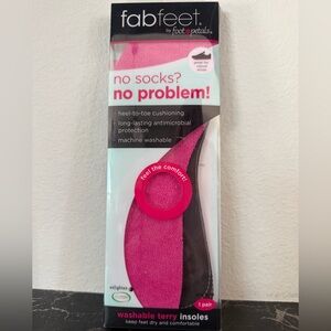 Fab Feet by Foot Petals Pink Washable Terry Insoles